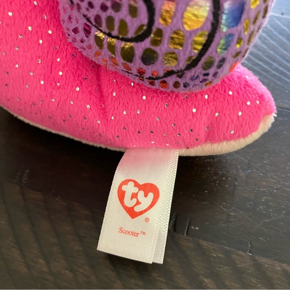3/$18 - Ty Beanie Boos | Scotter the pink snail stuffed animal - Picture 3 of 7